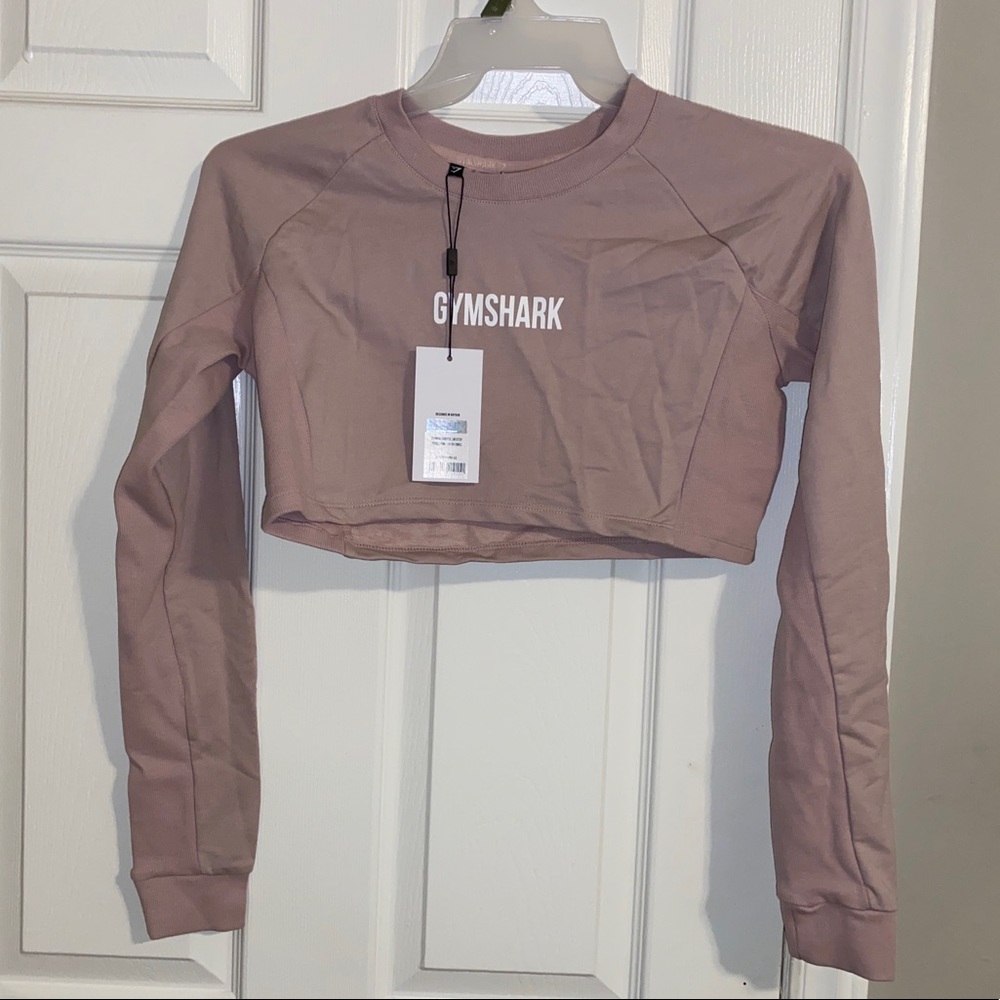 Gymshark Training Cropped Sweater Pink - XS